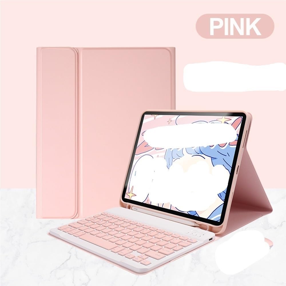 YSJX Funda de Piel sintética con Teclado y Ranura for bolígrafo, Compatible con Samsung Galaxy Tab A11+ (2025) y A9plus de 11 Pulgadas (2023)(Green+Keyboard)