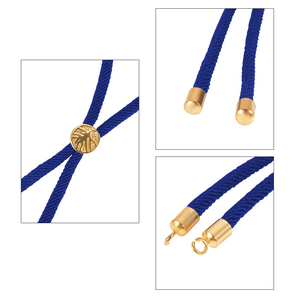 PH PandaHall 5pz Bracciale Regolabile Corda con Cursore 12.5cm