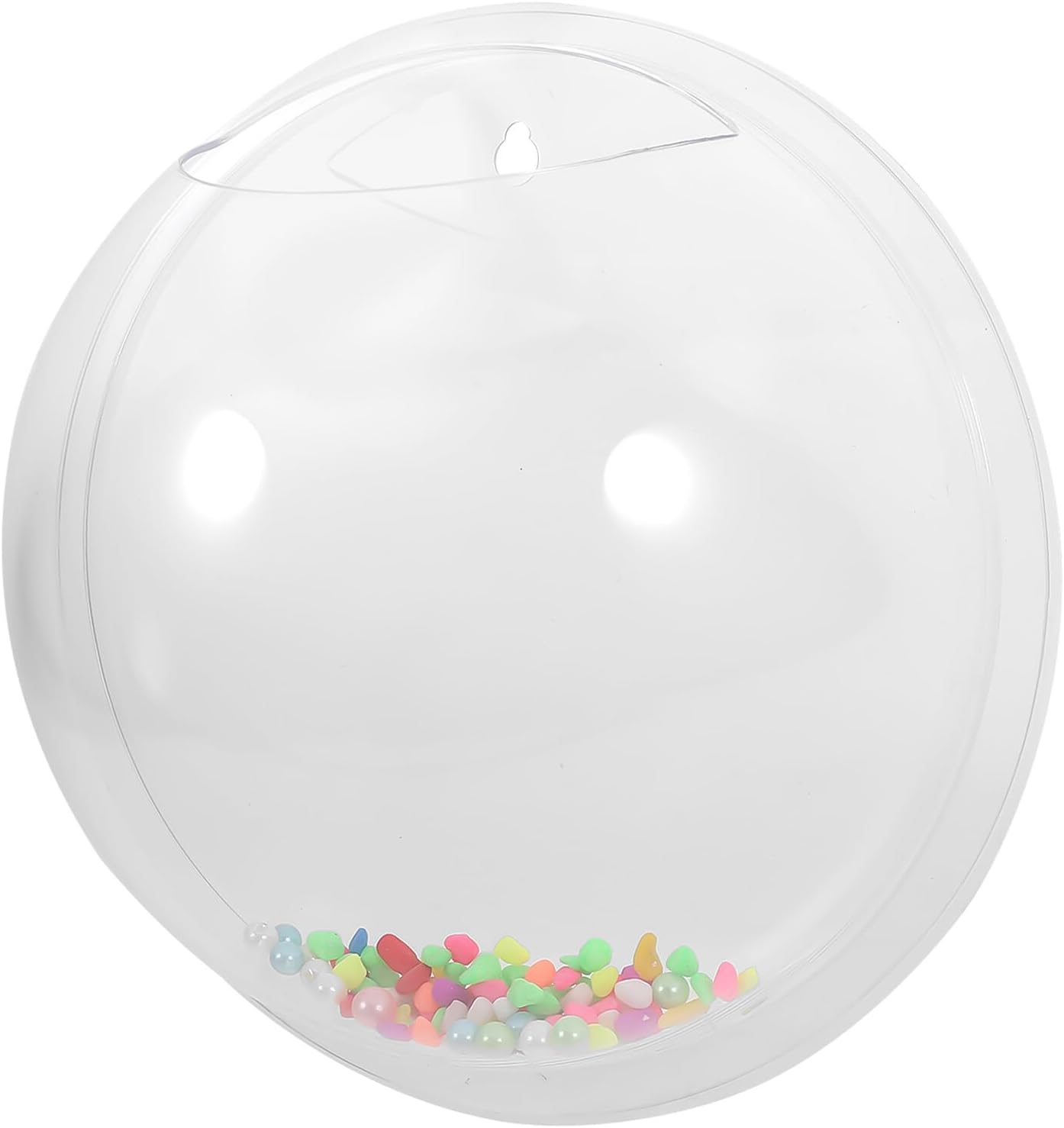 Kisangel Acrylic Wall Mounted Fish Bowl Aquarium 23cm Hanging Wall Vase for Home Decor Living Room Aquarium Supplies