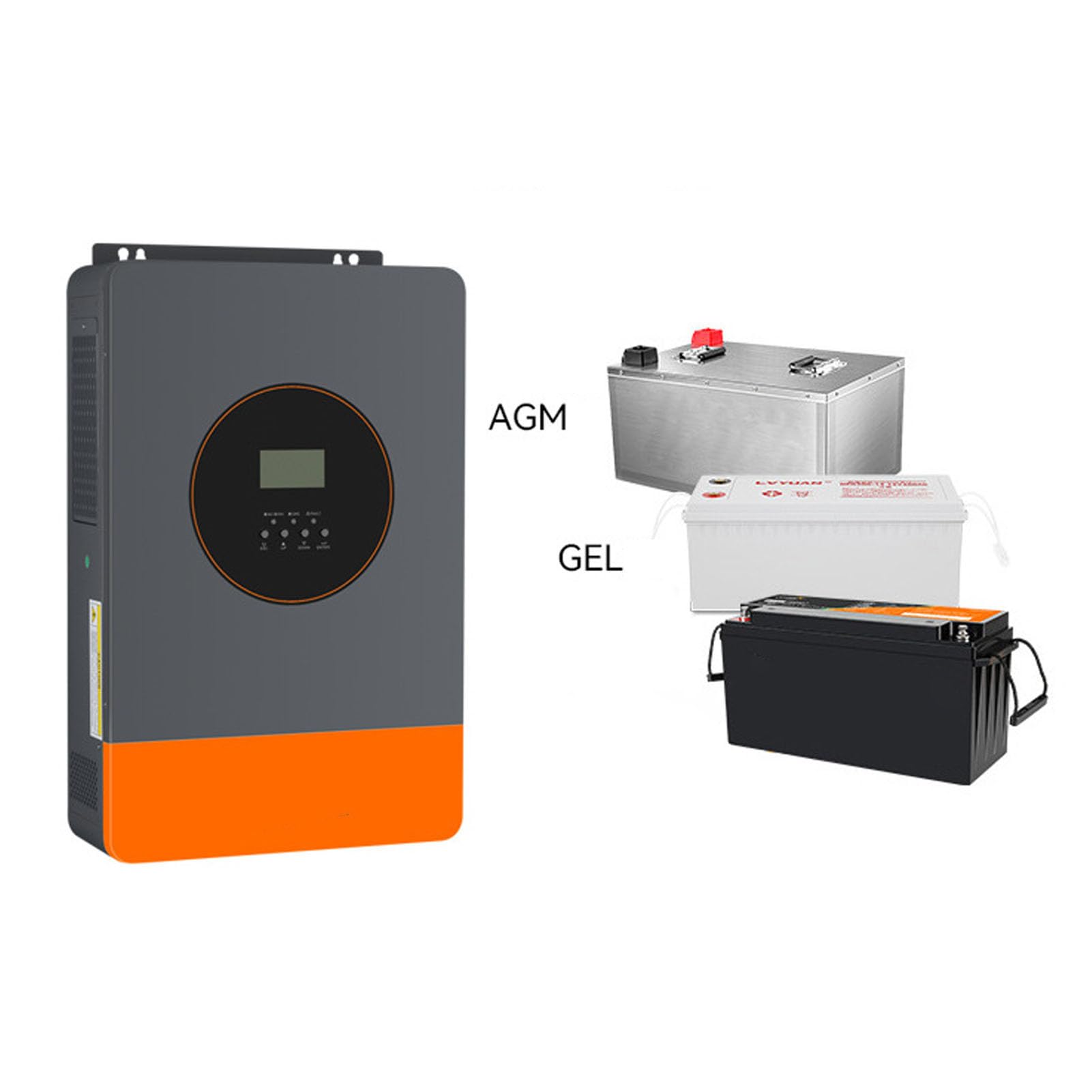FILFEEL Inverter Solare da 6200 W con Controller MPPT da 120 A Inverter Sinusoidale per Supporto di Alimentazione di Backup Collegato Alla Rete Off-grid Parallelo da 48 V A 9 unità