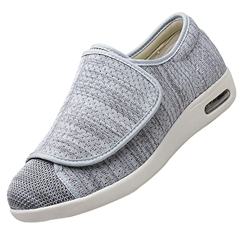 Scarpa Per Diabetici Per Piedi Gonfi Tomaia In Rete Morbida E Traspirante E Fodera In Cotone Con Chiusura Regolabile Per Un Comfort Regolabile, Ottima Per Piedi Stanchi E Gonfi E Una Migliore Stabilità