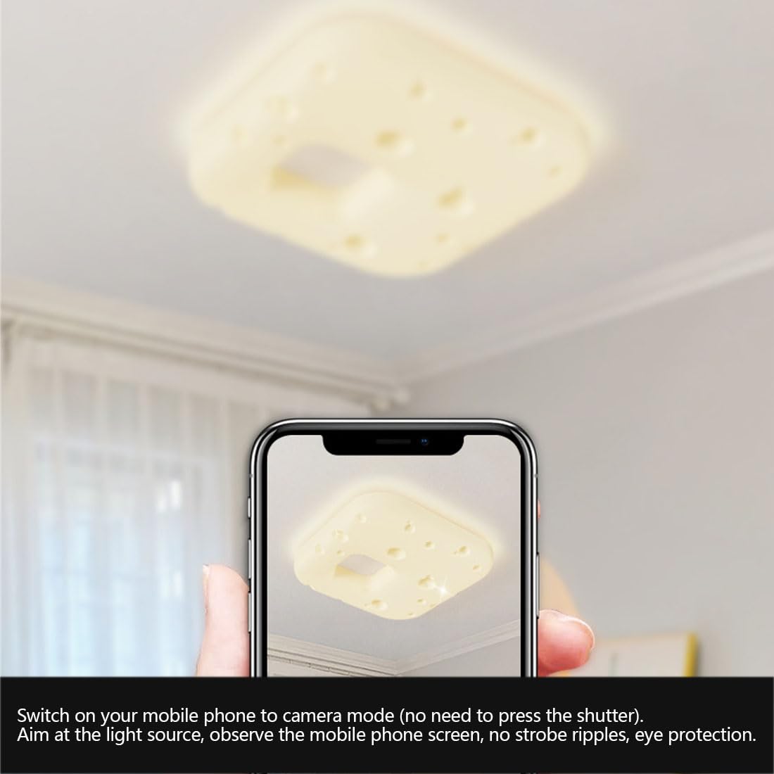 Lampada da soffitto in stile scandinavo, protezione degli occhi, moderna coperta per biscotti per camera da letto, lampada per camera dei bambini e lanterne, 48 cm