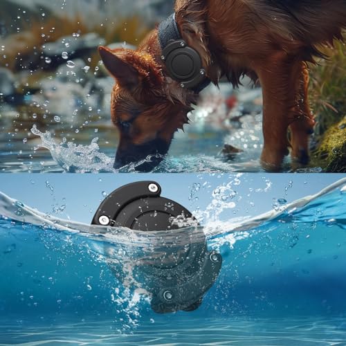 Airtag Dog Collar Holder, IP68 Waterproof Sturdy Lightweight TPU Protective Cover for Air Tag GPS Finder Tracker, Fits All Width Collars (Black A) Airtag Dog Collar Holder, IP68 Waterproof Sturdy Lightweight TPU Protective Cover for Air Tag GPS Finder Tracker, Fits All Width Collars (Black A)