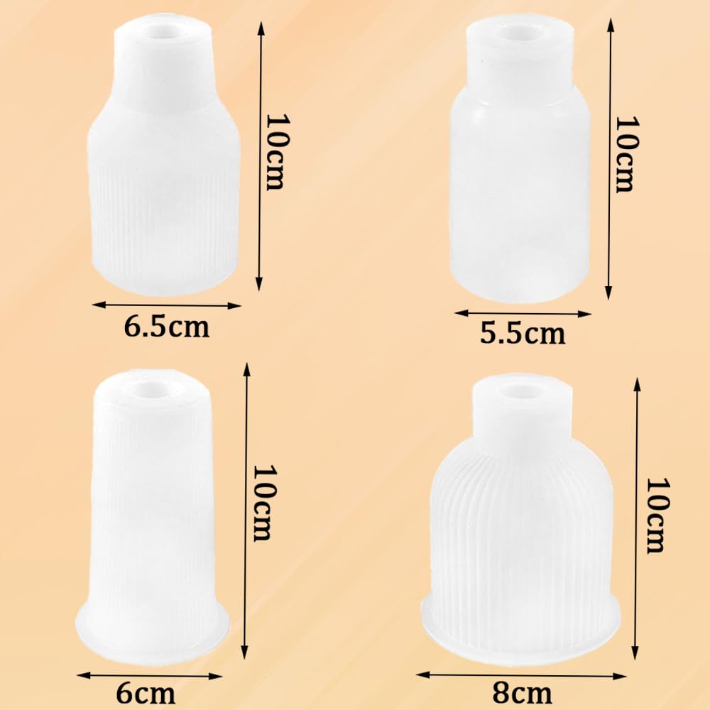 Epoxyhars Mallen DIY 5 Stuks Siliconen Vaasvormen - 4 Vazen 1 Pallet, Epoxyhars Mallen Voor DIY Bloempotten Doe-het-zelf Vaas Maken