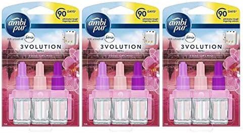 Ambi Pur 3 x 3volution Refill Electric Air Freshener, Thai Orchid, 20 ml