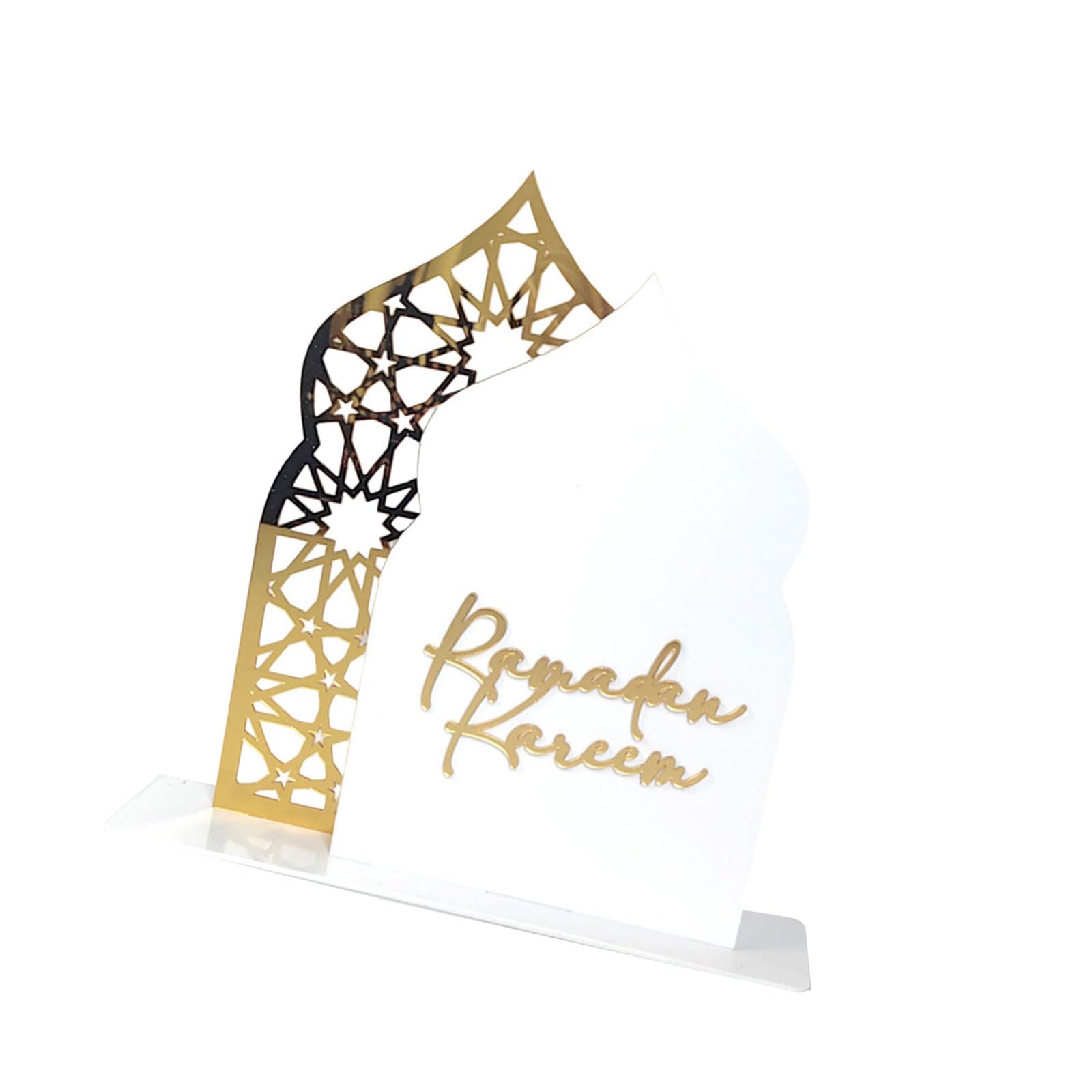 Tsophreniq Carving Decoration Unique Middle Eastern Castles Shape Eid Table Centerpieces Acrylic Texture Perfect for Eid Celebration Acrylic Decors
