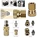 RecDec 2 Pack 8mm Quick Disconnect to 1/8 NPT Adapter Set Screw Connector QD Fitting Plug Adaptor for High Pressure Air Compressor PCP Rifles Hand Pump Paintball Charging Fill Whip Hose
