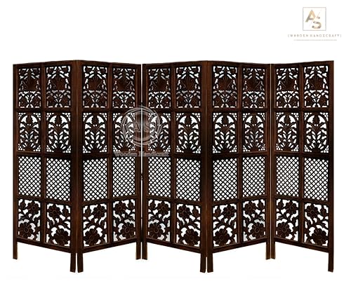 Image of Wooden Partition for Living Rooms Wall Dividers,Screen Separator Wall Divider for Hall Wall Panels for Living Room /Kitchen /Bedroom /Office /Restaurant (5-feet 5 Panel)