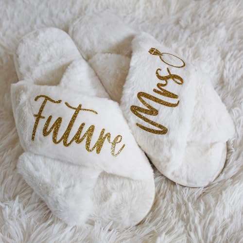 Future Mrs Slippers, Engagement Gift for Bride to Be, Gift for Fiance, Newly Engaged Congrats Gift4