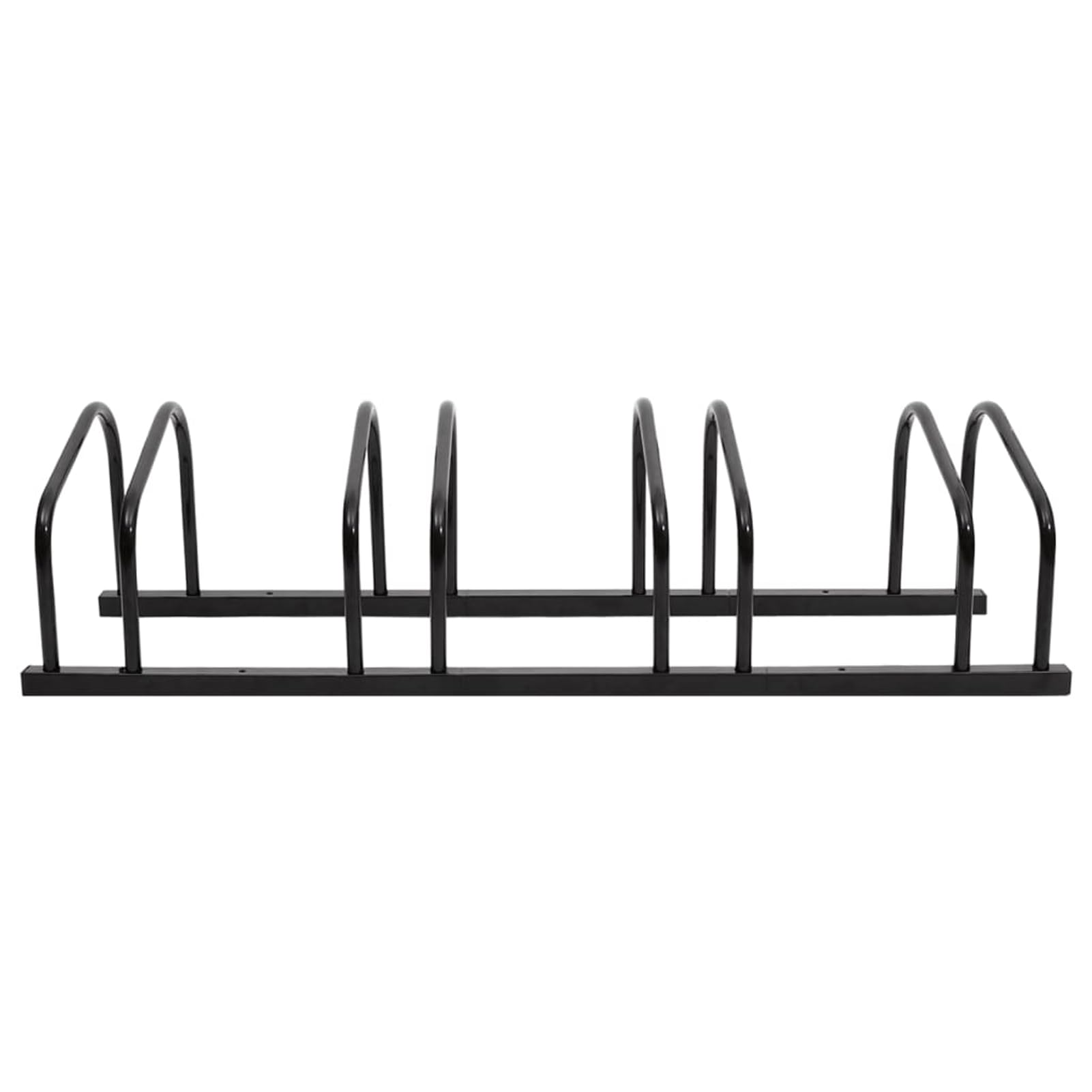 Homgoday Stahl Fahrradständer für bis zu 4 Fahrräder - Schwarz, 103,5 x 33 x 26 cm, Garagen- und Gartenlagerung, Anti-Diebstahl Fahrradständer Model154424