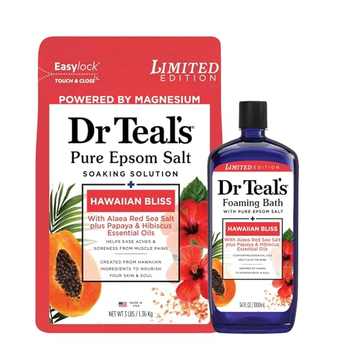 Dr Teals Hawaiian Bliss Pure Epsom Salt Soak and Foaming Bath (Hawaiian Bliss)