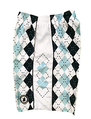 Flow Society Blue & White Argyle Attack Boys Shorts - LAX - Athletic - Basketball - Baseball - Hockey - Football - Lacrosse2