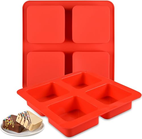 Miniatura 1 de Moldes cubiertos de chocolate, moldes cuadrados de silicona para hornear s'mores, magdalenas, brownies, galletas Graham, dulces, fabricación de