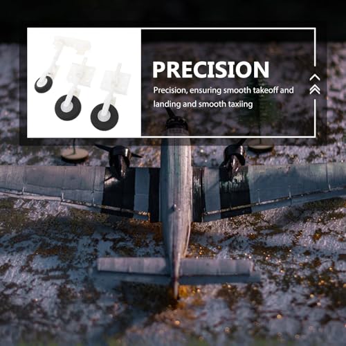 Tren de aterrizaje para modelos de aviones Uonlytech compatible con proyectos de bricolaje de plástico 3