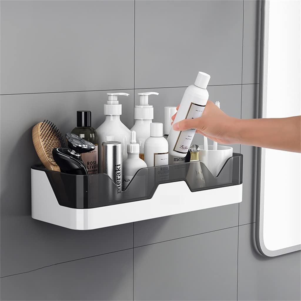 HITSHREE Plastic Self Adhesive Bathroom Shelf Storage Organizer No Drilling Shower Shelf Kitchen Storage Basket Rack Shelves Punch-Free Bathing Fitted Bathroom Plastic Wall Mount Storage Box (B08WPM2LHG) Amazon Price History, Amazon Price Tracker