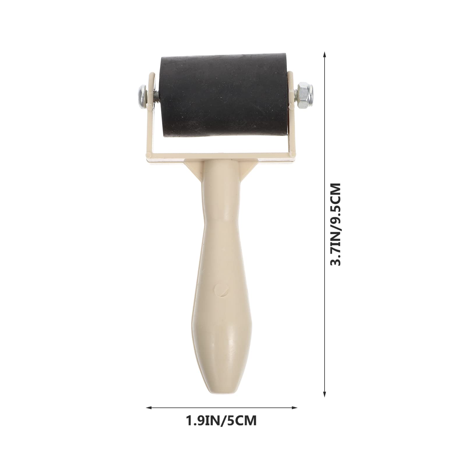 5 Pcs Rubber Brayer Roller for Crafting Ink Printmaking, Glue Roller Ink Applicator, Rubber Printmaking Roller,Rubber Rollers,Handle Color Random (3.73x1.97inch)