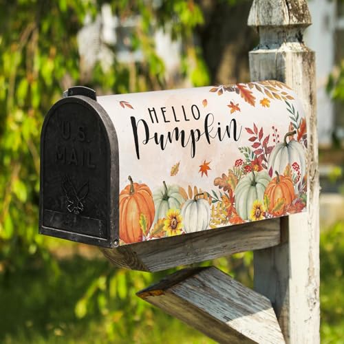 Image of FYSUIMU 4Pcs Mailbox Covers Seasonal Magnetic Standard Size 18 x 21 Inch Spring Summer Autumn Winter Seasonal Mailbox Wrap for Outdoor Home Yard Garden Decoration