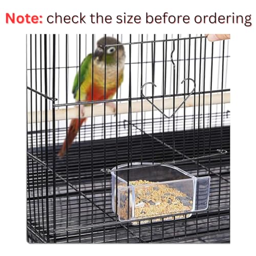 Image of Bird Cage Feeder & Drinker (1 Pair) | Durable Plastic Food & Water Dispenser | Safe & Bird-Friendly Design Plastic | Wild Birds feeders Bird Budgies Food Cage