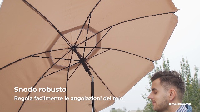 Ombrellone Spiaggia 180cm Inclinabile - UV50+, Con Borsa, Per Giardino E Piscina - Foto 2