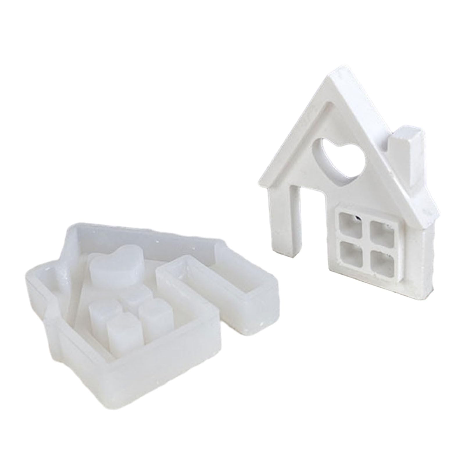 Oxxggkao Home Resin Mold House with Chimney Silicone Scented Epoxy Molds for Chocolate Decor House with Chimney Silicone Home Molds Resin Mold Decor