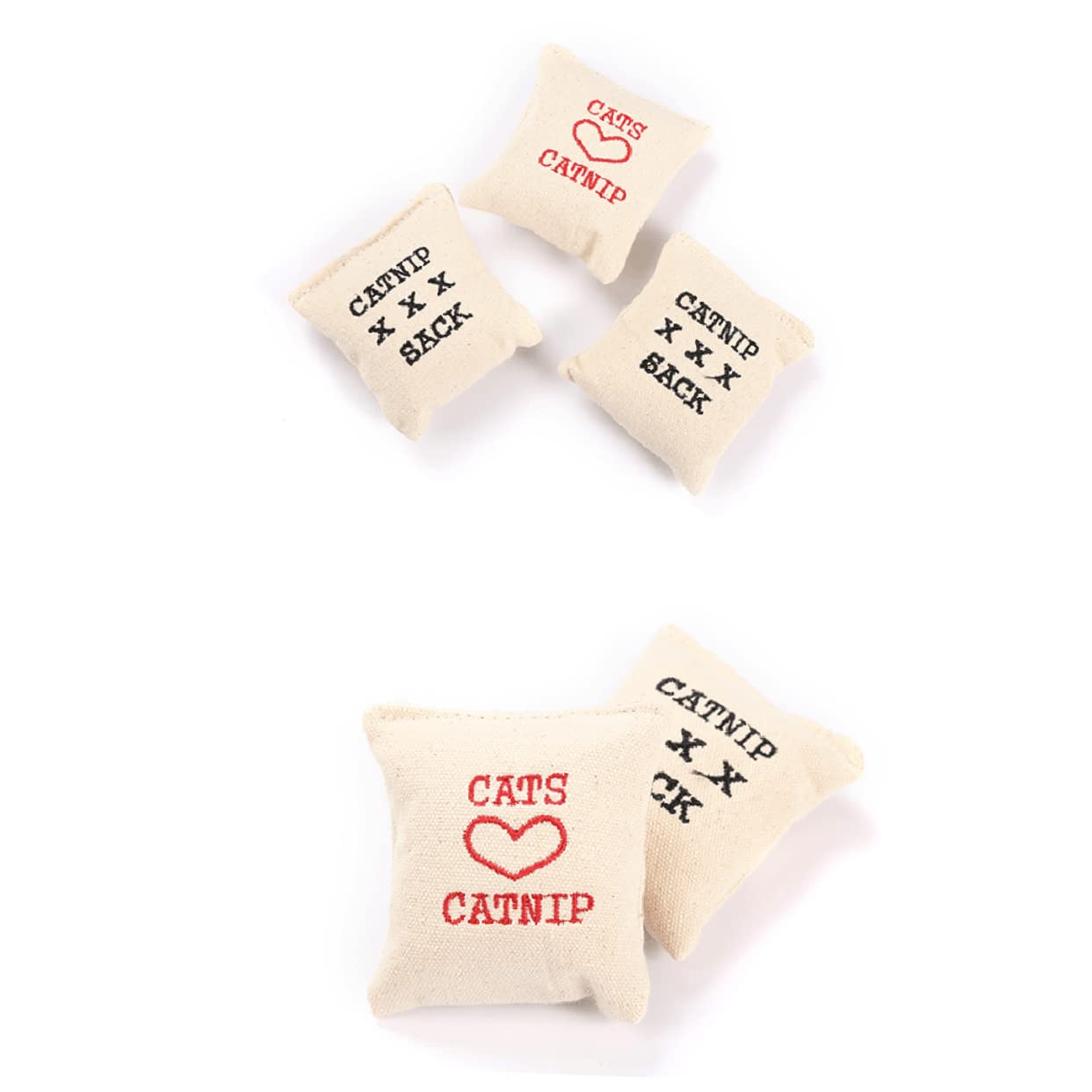 DOITOOL 30pièces Jouets pour Chat Sachets Toile avec Cataire Et Remplissage Coton Accessoires Interactifs pour Chats Plusieurs Styles