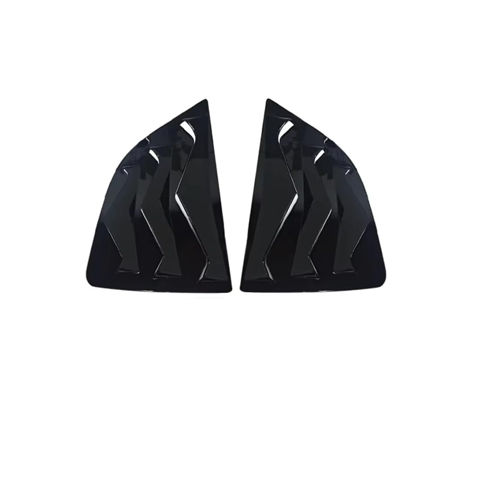 Rear Window Louvers Compatible for Honda Jazz Compatible for FIT GK5 2014-2019 Hatchback Car Side Blinds Vent Decorative Stickers(Glossy Black)