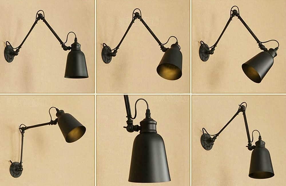 Amazon.co.jp: NZDYビンテージインダストリアルウォールランプスイング