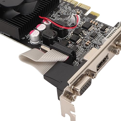 Scheda Grafica Desktop GT730, Scheda Grafica da Gioco GDDR3 da 2 GB a 64 Bit, PCI Express 2.0 X 16 DVI VGA HDMI, con Ventola di Raffreddamento Silenziosa - Scheda video - Immagine 7