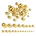 100 Stück 2-8 mm Edelstahl Gold Farbe Abstandsperlen Charm lose Perle DIY Armbänder Halskette Perlen für die Schmuckherstellung-Goldfarbe, 3 mm x Loch 1,2 mm