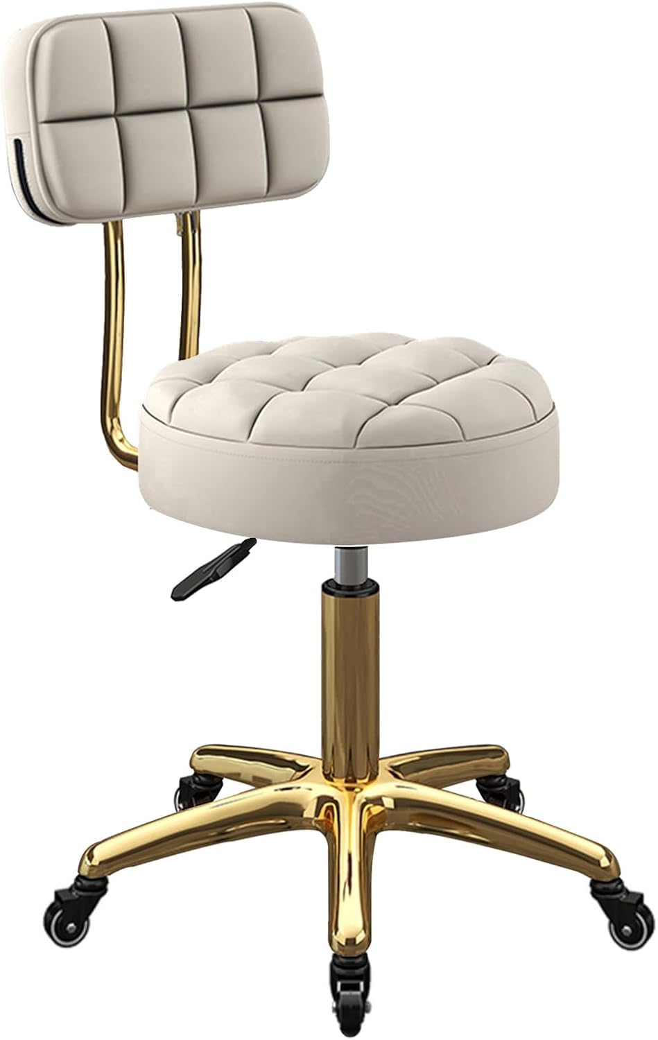 Tabouret de bar à roulettes pour salon de beauté et comptoir de maquillage moderne
