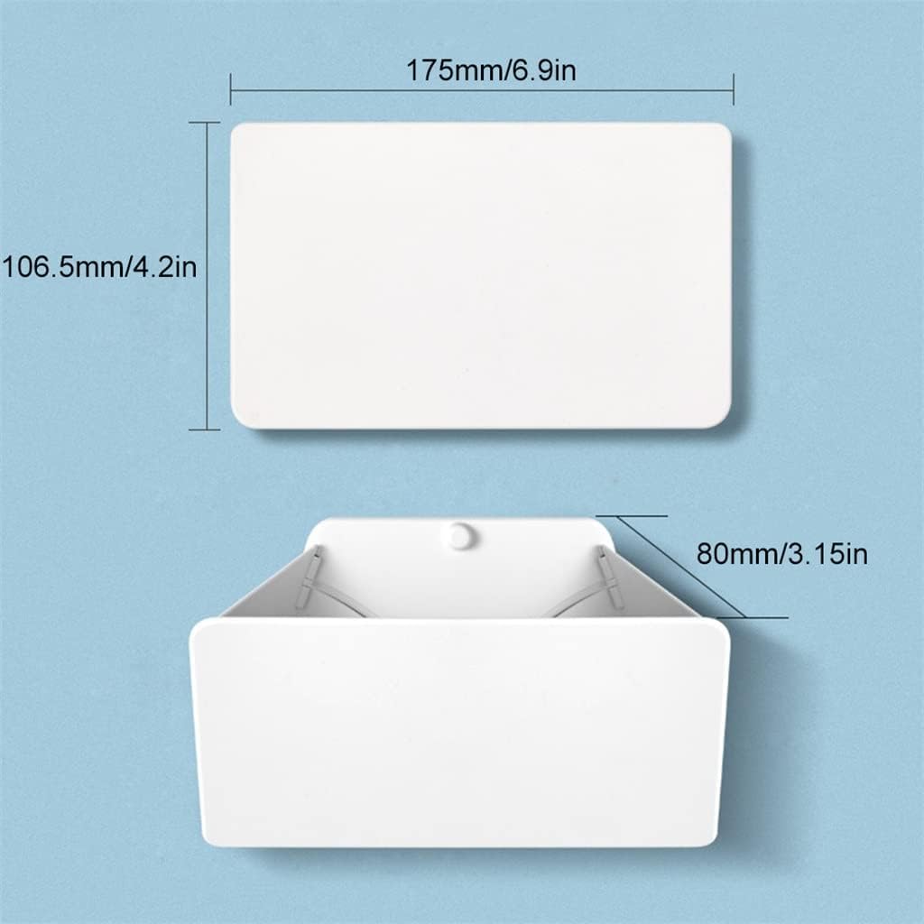 Hanging Storage Box Bathroom Self Sticky for Phone Remote Control Multifunctional Wall Mounted Foldable Holder(D)