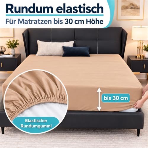 Arcona Matratzenschoner 90 x 200, Spannbettlaken Stil Wasserdichter Matratzenschoner 90x200, wasserdicht und Atmungsaktive Matratzenbezug… – Ansicht 5