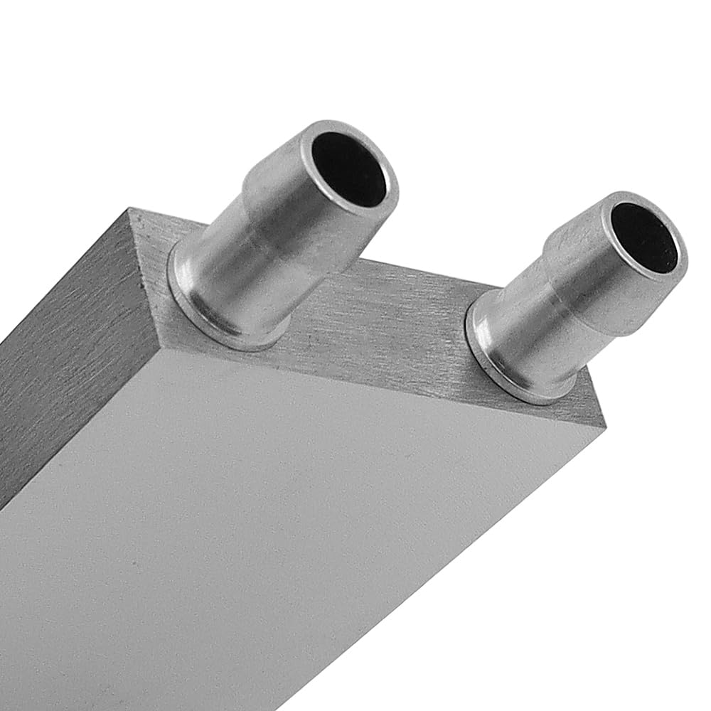 Bloque de refrigeración por Agua de Aluminio de 2 Piezas, Cabezal endotérmico intercambiador refrigerado por Agua de Aluminio para disipador térmico del radiador de gráficos de CPU (40 x 80 mm)