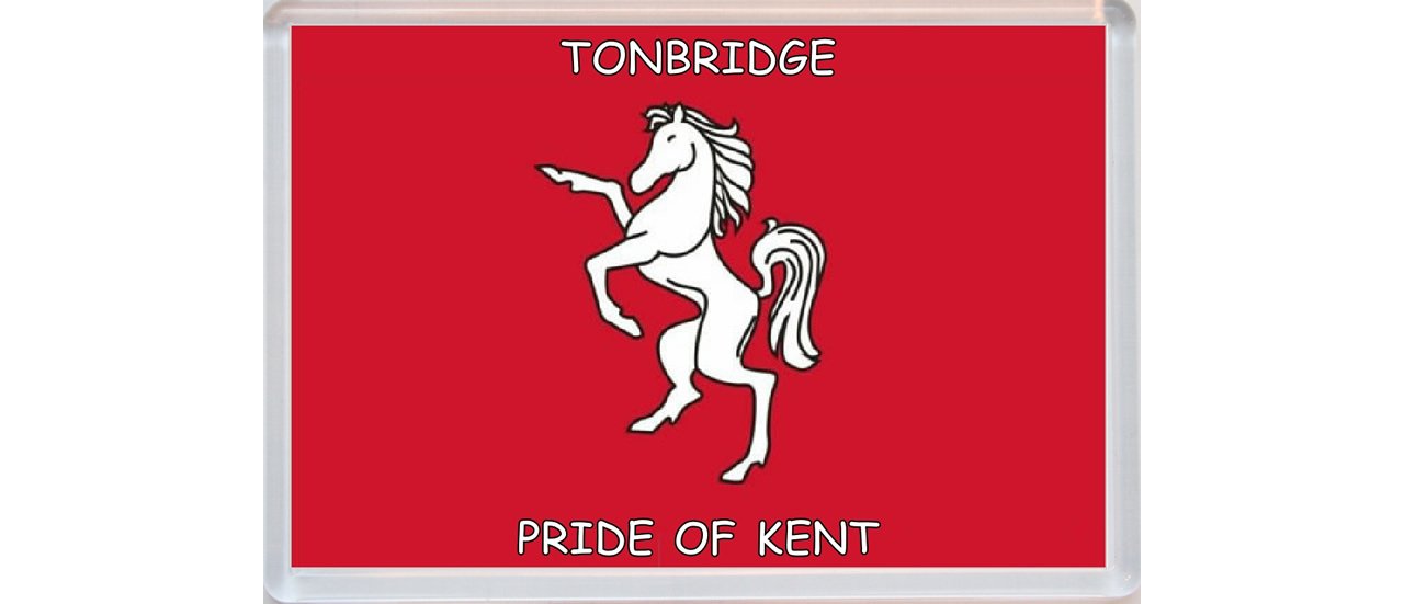 Baked Bean Store Tonbridge - Pride Of Kent County Flag - Jumbo Fridge Magnet