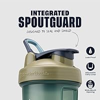 Vista 2 de BlenderBottle Classic V2 - Botella mezcladora perfecta para batidos de proteínas y preentrenamiento, 4 onzas, color marrón completo