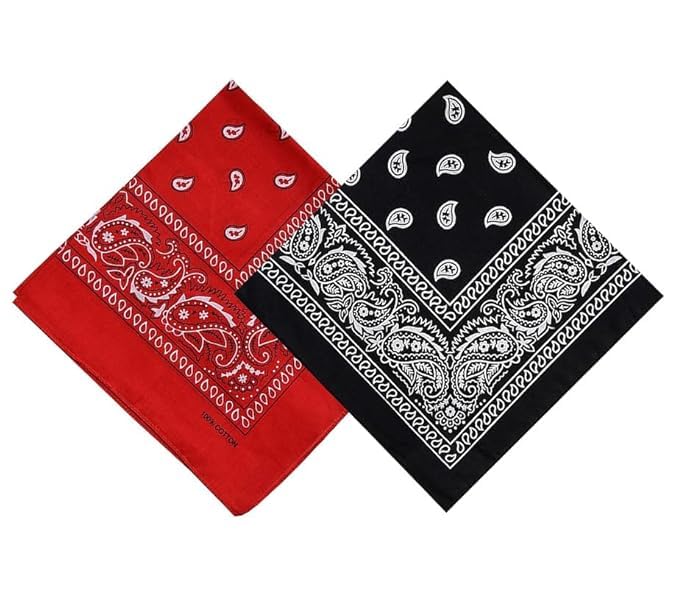 Paisley Bandana Handkerchief for Men and Women – Cotton Ambi Print Pocket Square, Headwrap, Neck Scarf, Face Cover for Biker & Casual Wear-image-38