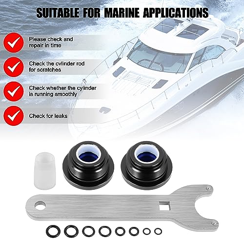 Image of HS5157 /HS5167 Hydraulic Steering Cylinder Seal Kit with Pin Wrench for SeaStar Pivot /Front Mount Cylinders Fit for HC5340, HC5341, HC5342, HC5343, HC5344, HC5345, HC5346...