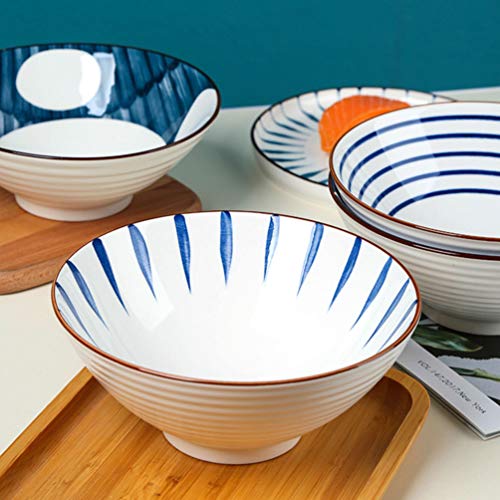 PIXNOR Tigelas de cerâmica estilo japonês, tigelas de macarrão Udon de porcelana grande, tigelas de