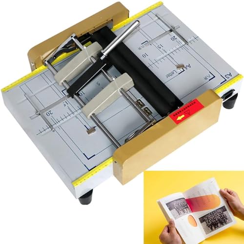 ERICAT Máquina Plegadora De Papel, Plegadora Eléctrica, Rodillo De Goma Grueso De Ajuste Automático Y Localización Precisa, Cartón Extraíble Y Bajo Nivel De Ruido, para Imprentas, Oficinas