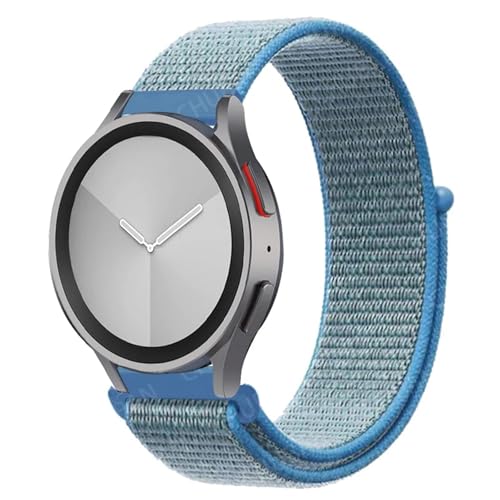 Bracelet en nylon 20mm pour Samsung Galaxy Watch 6 et 5 montre sport bleu agate