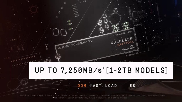 WD_Black SN7100 2TB NVMe SSD, M.2 2280, Velocidades hasta 7250 MB