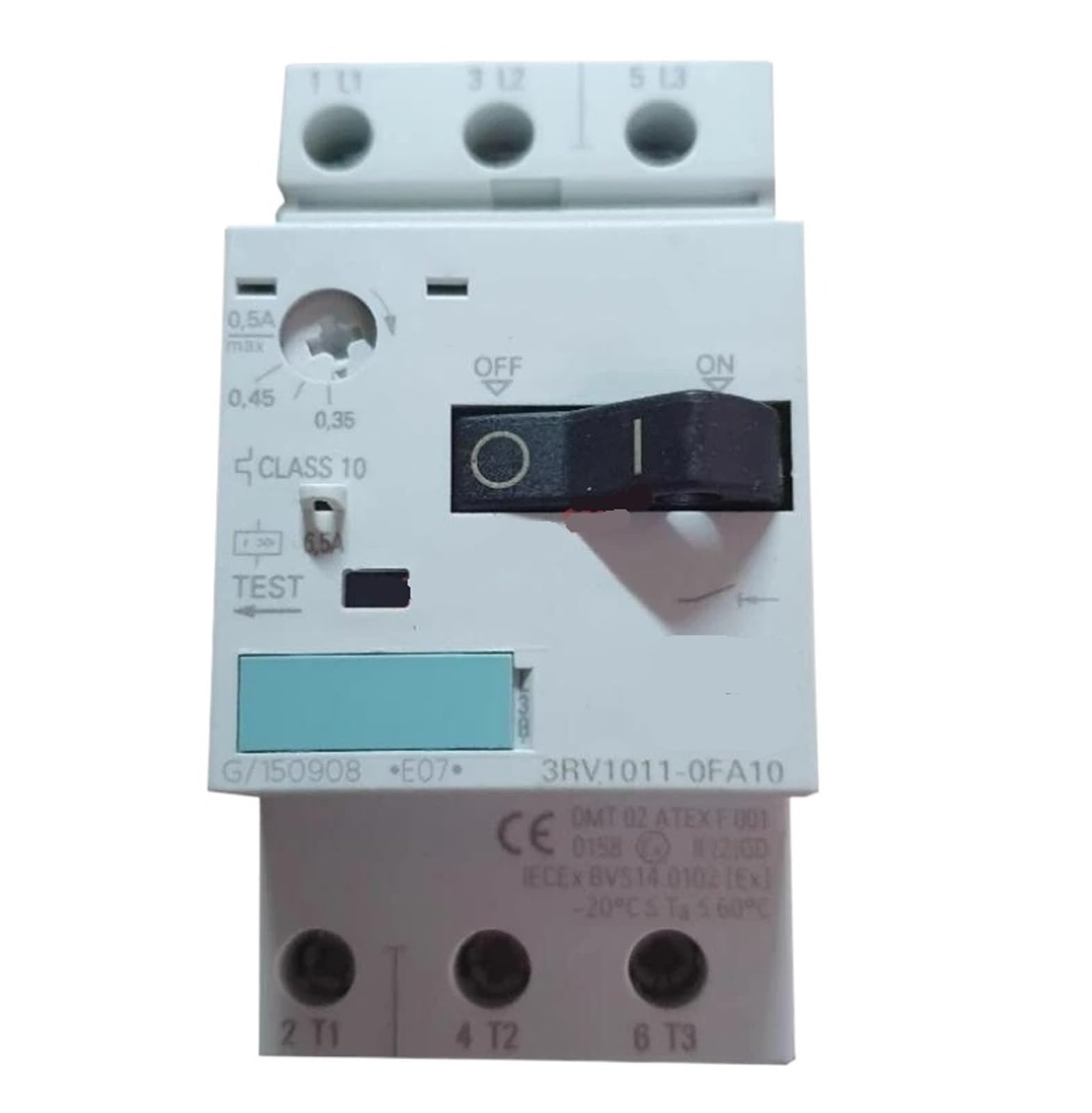 Disjoncteur 3RV1011-0DA10 évite surchauffe moteur tableau