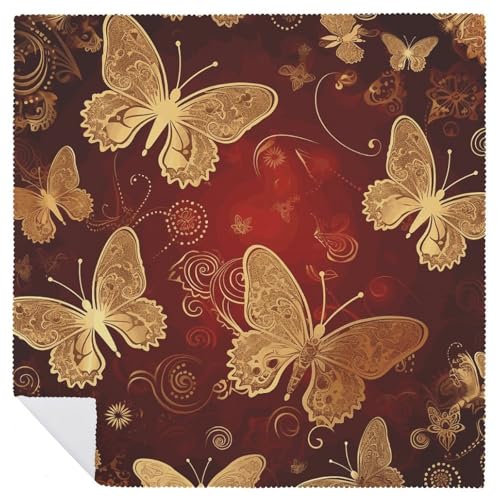 Servilletas de Tela Valentine Hearts Golden Butterfly x6 miniatura 6