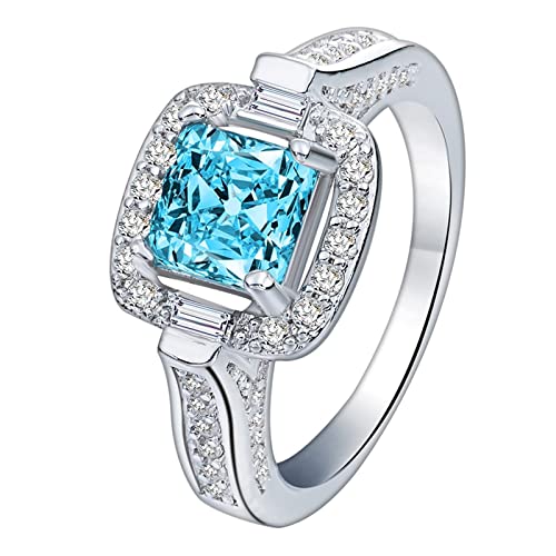 Bandes de mariage pour les femmes avec zircone bleu pour vos soirées