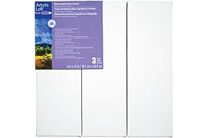 Artist's Loft Back Stapled 4 x 12" Canvas (3-Pack)