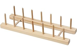 Premium 29.5cm Wooden Hair Braiding Hair Thread Rack with Multi Spools