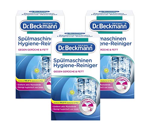 Spülmaschinen Hygiene-Reiniger (3 x 75 g) entfernt Rückstände, Fett und unangenehme Gerüche inkl. Spezial-Reinigungs-Tuch
