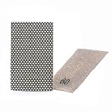 SUBRILLI Diamond Sandpaper 2-Pack Hook & Loop Abrasive Paper Sheets Grit 60 for Glass Ceramic Concrete Metal Edge Polishing