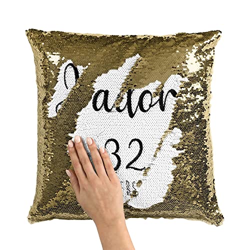 Coussin sequin doré J'adore 32 Gers déco salon tendance - 3