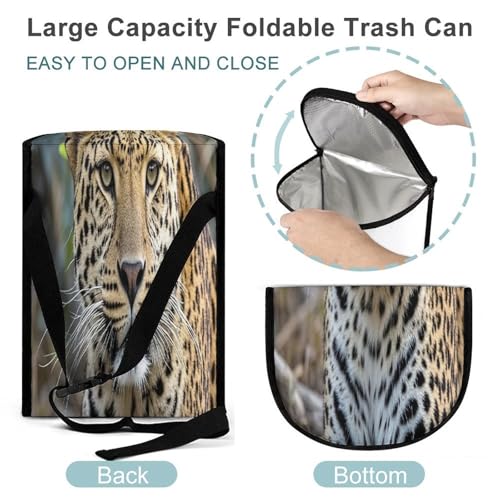 Cubo de basura para coche plegable y con tapa de gran capacidad 5